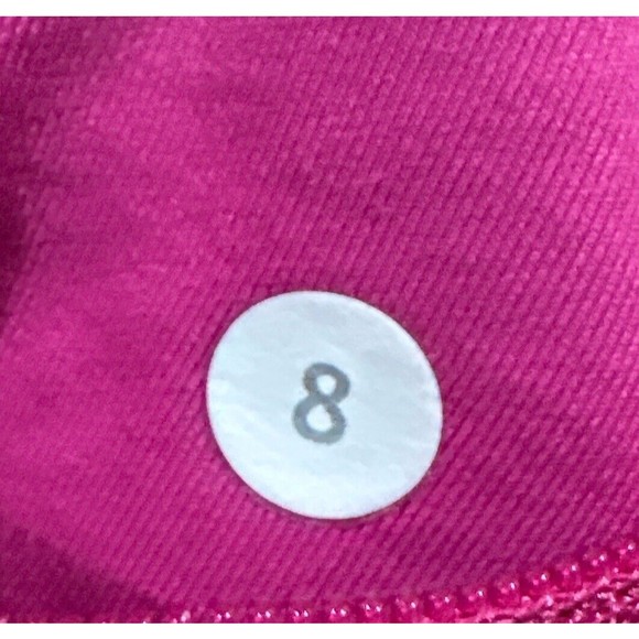 Lululemon Run Top Speed Jewelled Magenta Crop Leggings Womens Pink Purple Size 8 - Picture 4 of 5